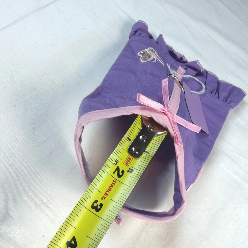 Boutique Pet Dress XS Purple Pink Butterfly Ruffle Dog Cat Clothes GOOD